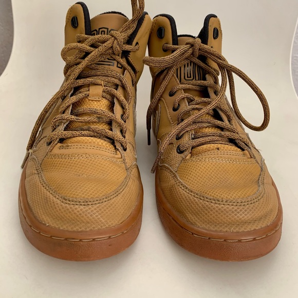 Nike Son of Force Mid Winter Wheat 807392-700 monochrome tan high top sneakers - Picture 6 of 10